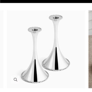 Michael Aram Molten collection Silver Candle Holders